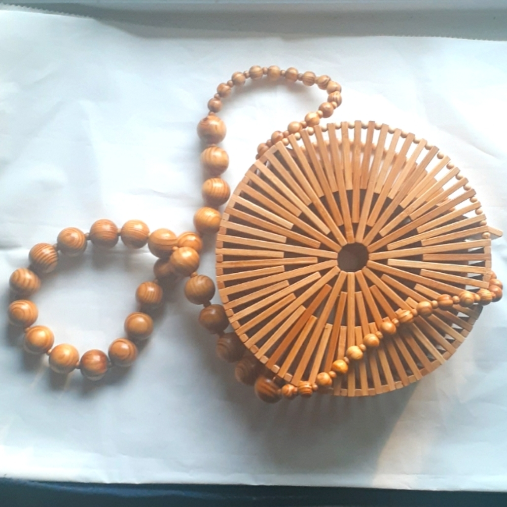 Natural Bamboo Luna Crossbody Bag